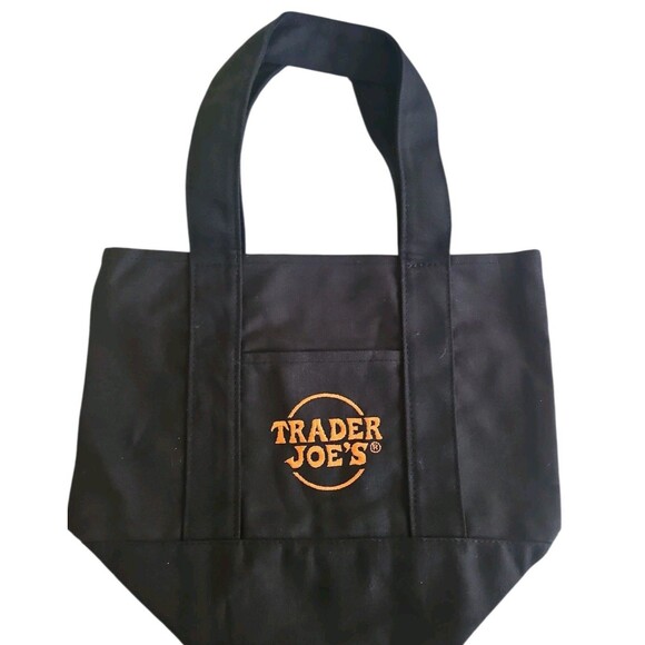 Trader Joe's  Halloween Mini Canvas Tote Bag 2025 Black - Picture 2 of 4